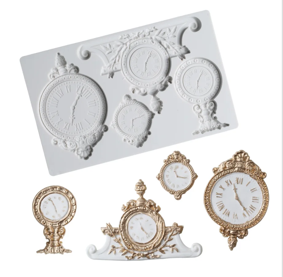 Moule En Silicone Pour Horloge De Montre S72 4 Pieces Pour Bricolage Decoration De Gateau Moule De Goutte De Colle De Poterie Souple 3d Pour Resine Buy 3d Moule A Chocolat Pate A Sucre Moule Montre