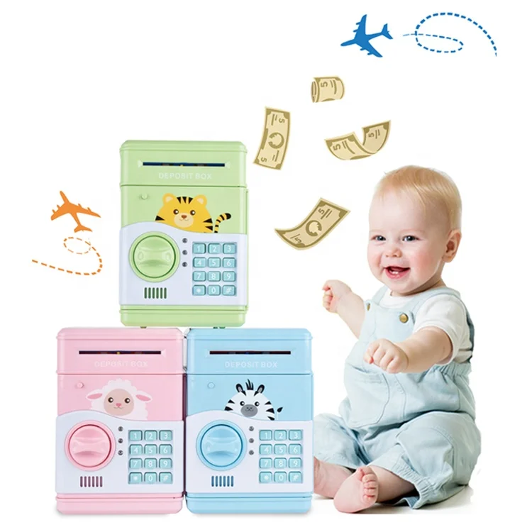 Красивая розовая Копилка на заказ, пластиковые игрушки для экономии денег