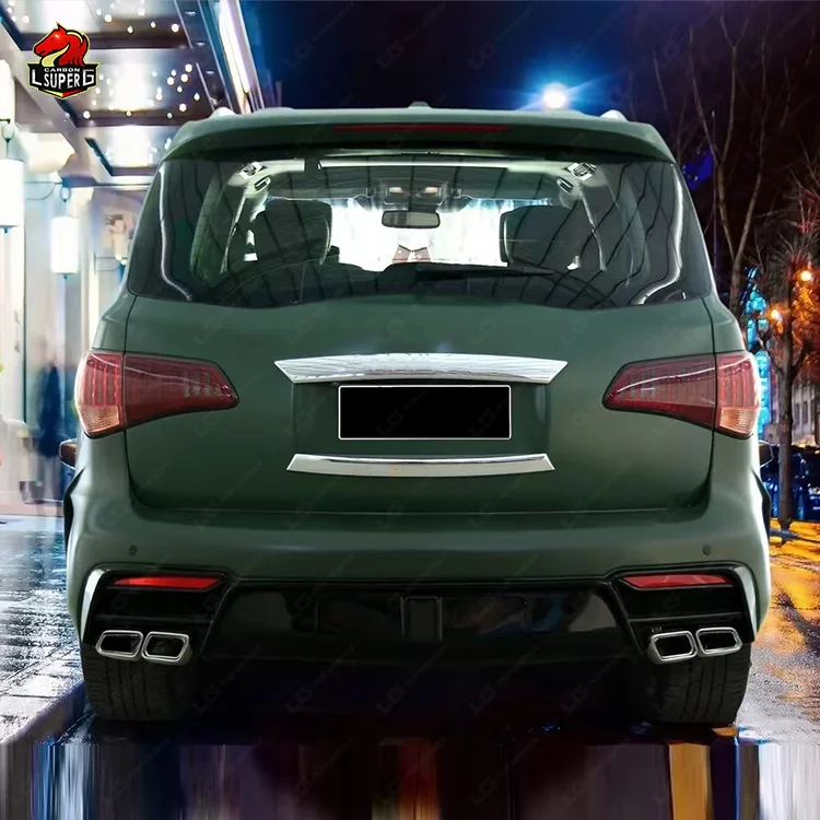 Factory Price Car Modification FRP Body Kit for Infiniti QX56 QX80 Upgrade to Russi Style Body Kit Front and Rear Bumper Grille