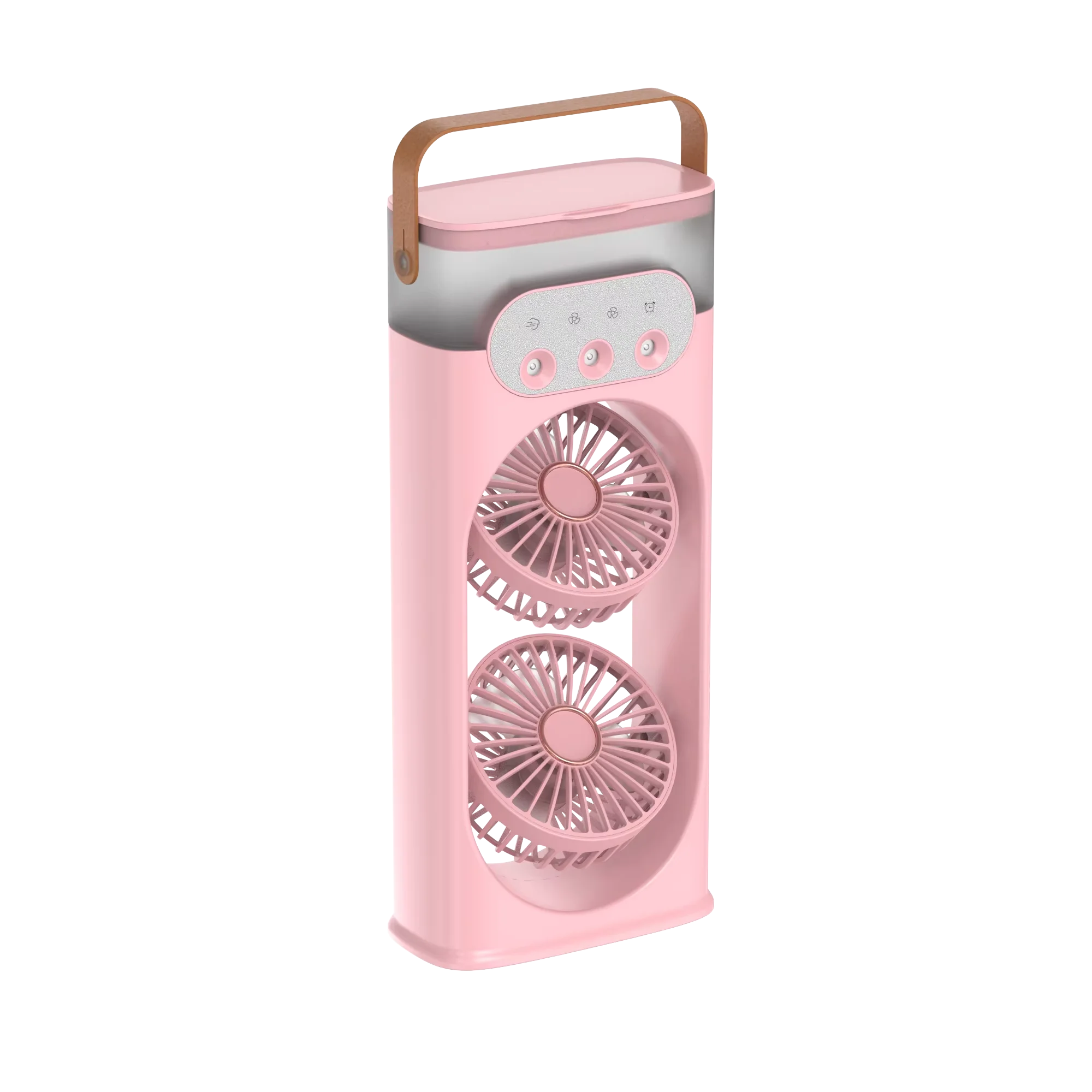 Tragbarer Mini-Tischventilator mit Klimaanlage, 3 Windstufen, Wassernebelfunktion, elektrisch/batteriebetrieben, für den persönlichen Raum, für Zuhause oder Büro._voghion.com