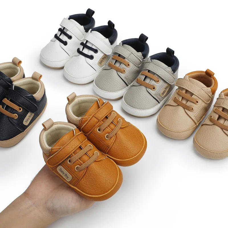 2025 Hot Selling High Quality Soft TPR Anti-slip Outsole Babies Toddler Boy Shoes Prewalker Shoes for Boys