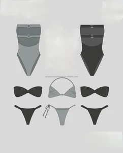 Beachwear Suits Backless Two Piece Customized Swimsuit Women Oem Women's Custom Summer Bikini