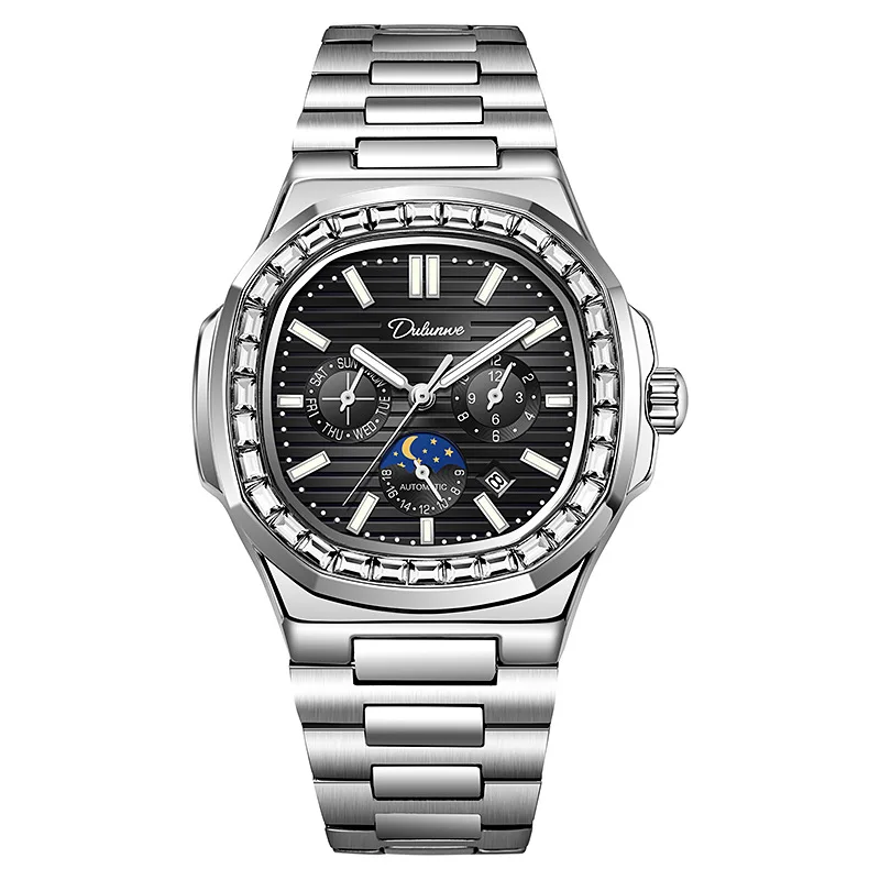 Dulunwe 6043C Diamond Luminous Automatic Men's Watch