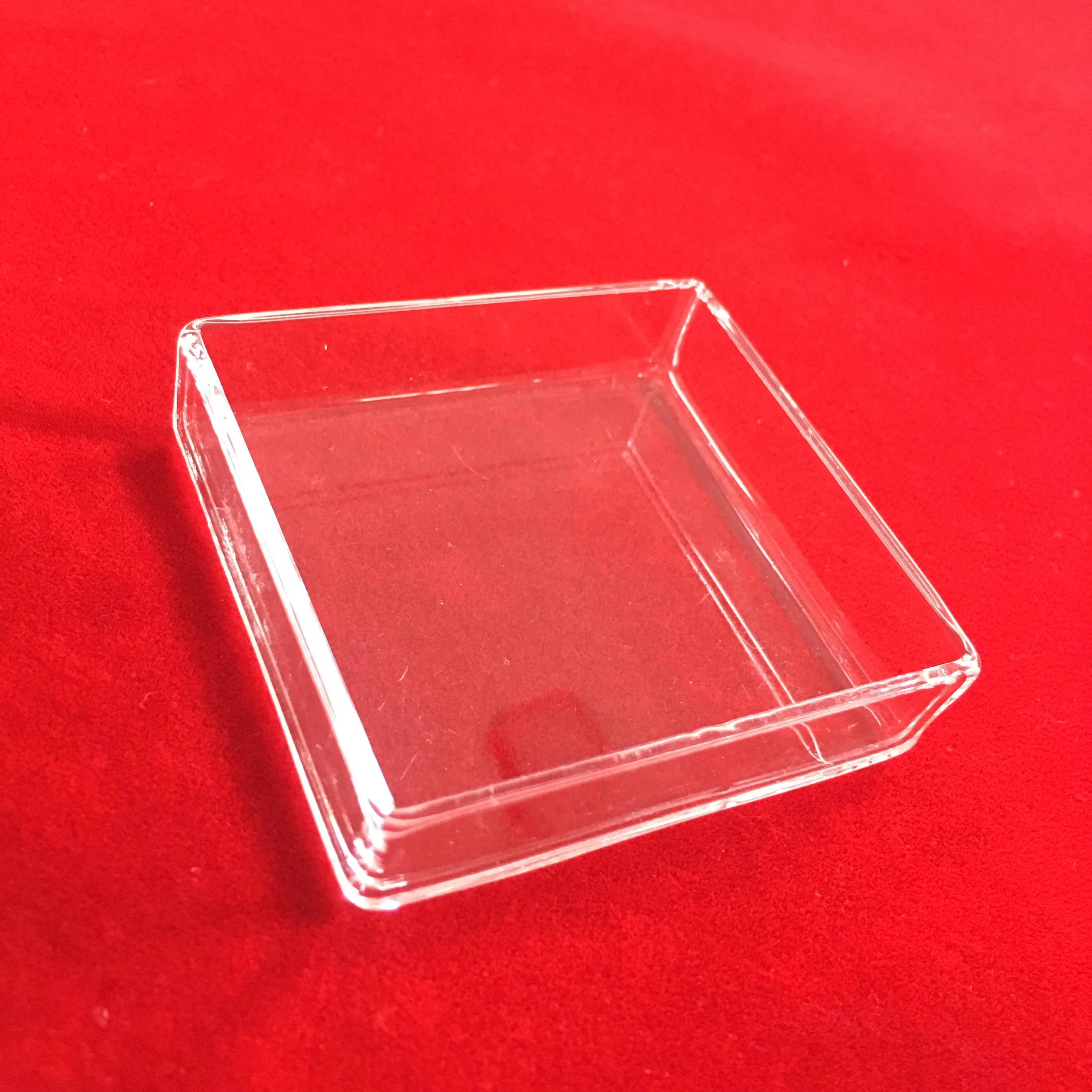 Transparent Customized Rectangular Quartz Petri Dish