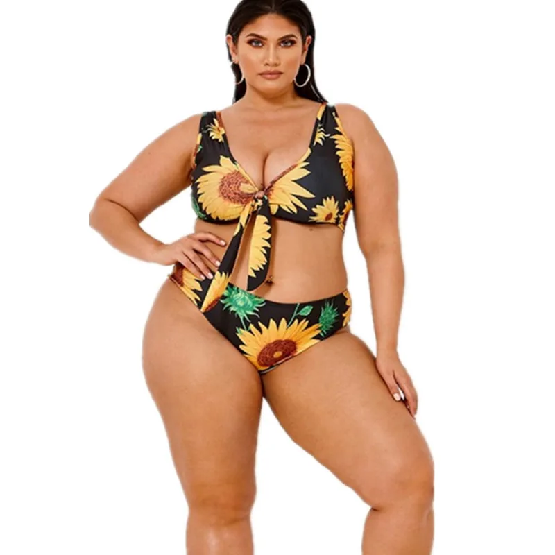 BIG BREASTED WOMAN Swimsuit New Swimsuit With Multi Color Print Splicing  $35.33 - PicClick AU