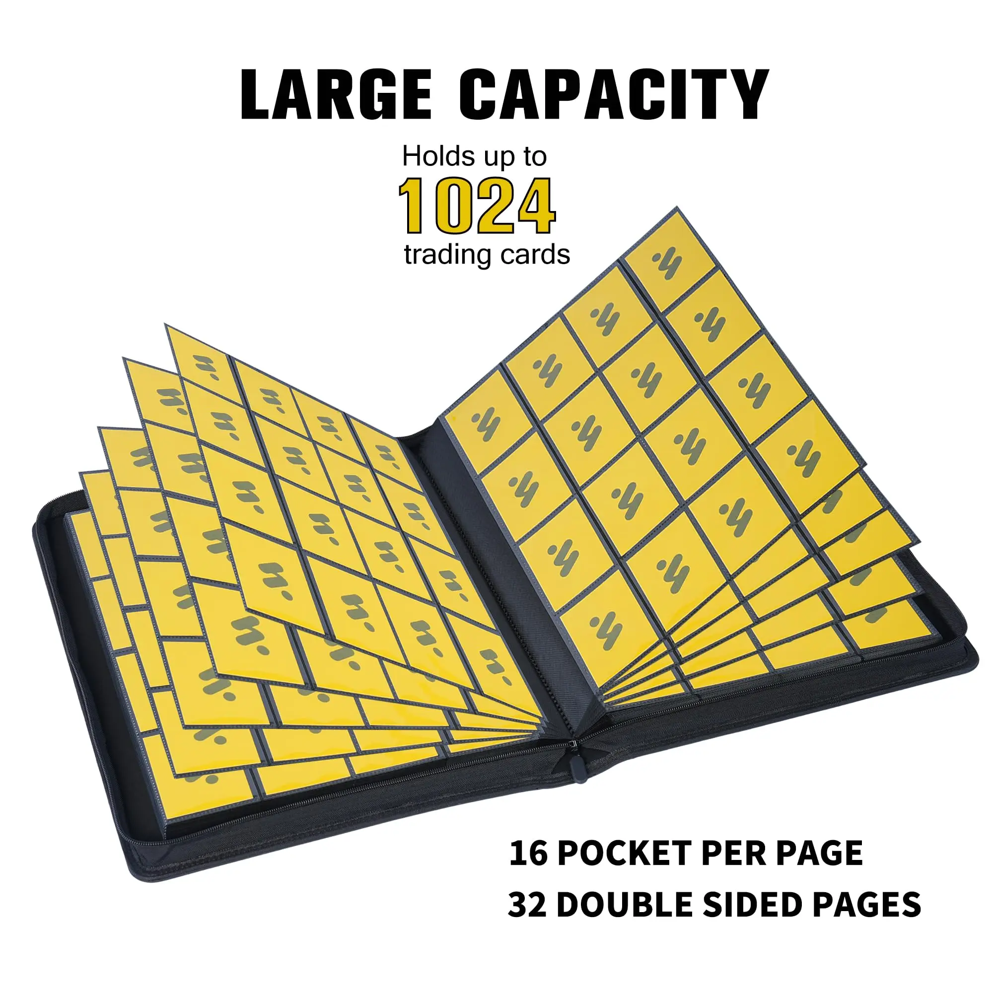 card binder 1000 pockets 1000+ Trading Binder, 16 Pockets Trading Card Ringless Side Loading Trading Card Album Folder for TCG,MTG,Sports Cards(Gray) : Toys & Games allowing you to keep up to 1000+ cards organized and easy to access Rayvol Premium 1000+ Pockets Trading