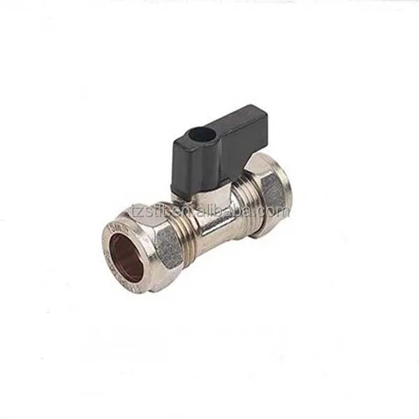 Valvola Di Isolamento Compressione 15 Mm X 3/4' – Raccordo Ottone Push Fit Con Leva Blu