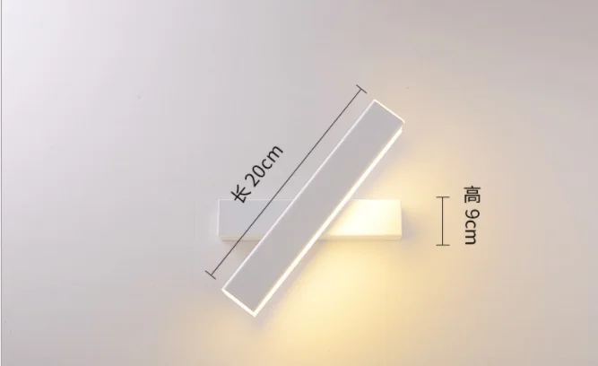 Nordic creative led bedside lamp simple modern bedroom corridor aisle wall rotating wall lamp