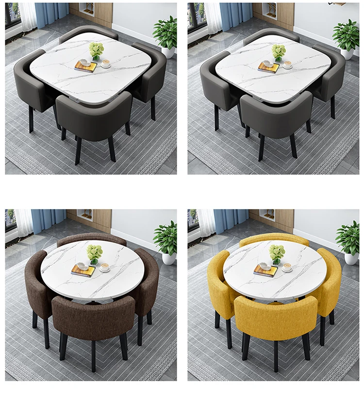 Modern Luxury Wood Kitchen Restaurant Tables And Chair Sets Room