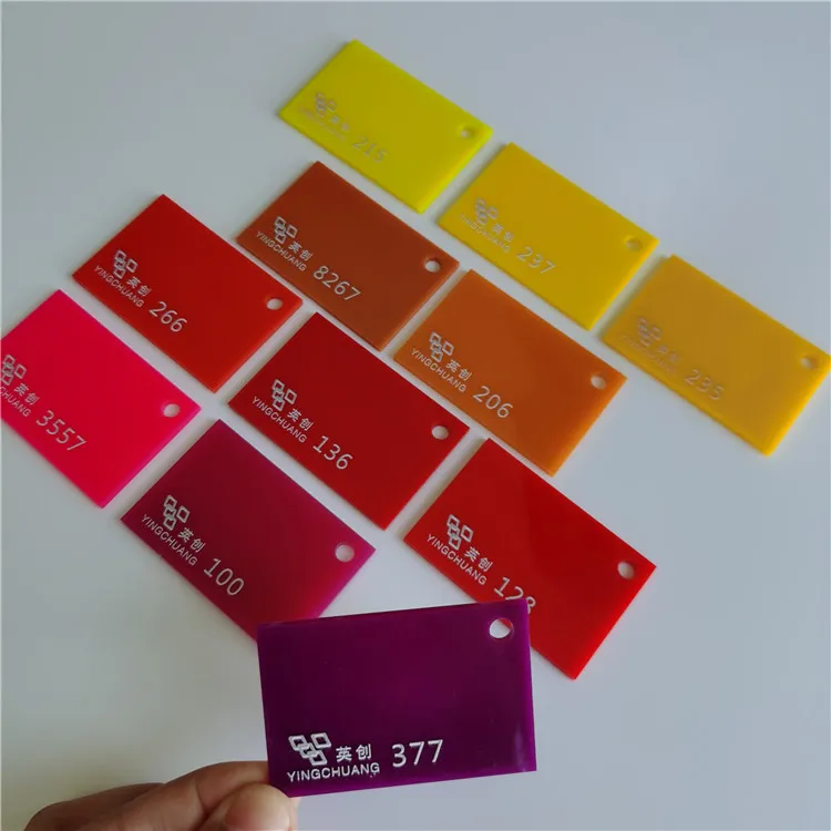 Yingchuang High Quality Customized Size Laser Cut Size Lucite MMA 100% Raw Virgin Red Acrylic Tube for Decoration details