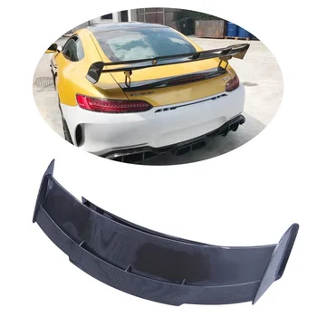 MXGET New style Double layered AMG GTR Pro Style Spoiler  Carbon Fiber Rear GT Spoiler Wing For AMG GT GTC GTR GTS Body Kit