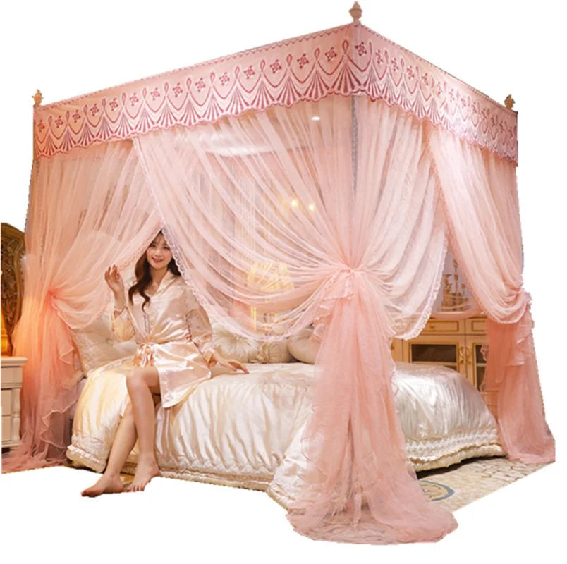 Rectangular Palace Romantic Bed Canopy  Home Decoration Elegant  Mosquito Net