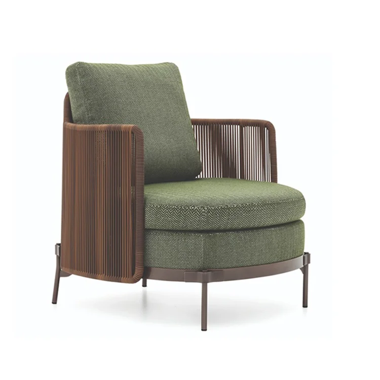 Outdoor Indoor Tape Cord Fabric Sofa Arm Chair by YULIN - Main Image