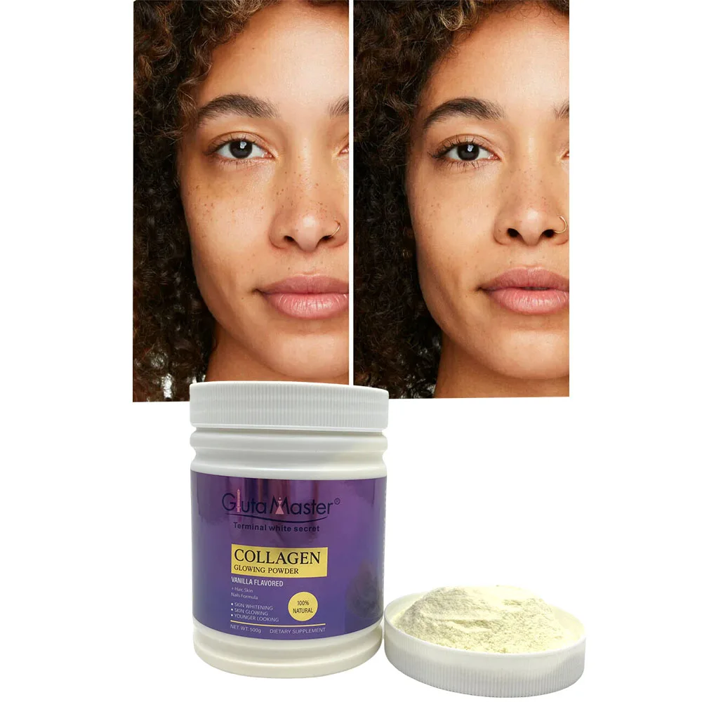 glutathione 500g Gluta Master 500g Collagen Glowing Powder with Glutathione & Vitamine C Powder Smooth Skin Natural Taste Good Powder for Dink