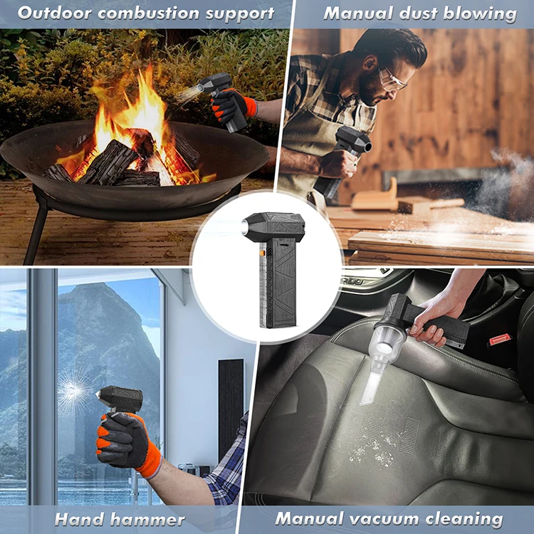 Adjustable Speed Jet Fan Mini Blower High-Speed 130,000 RPM Power Turbo Portable and Rechargeable Hand Held Vacuum Cleaner