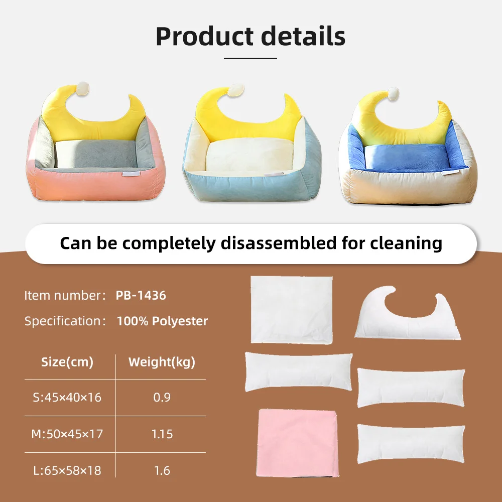 Wholesale Solid Foam Anti-Anxiety Washable Calming Dog Sofa Pet Bed Du - product detail 3