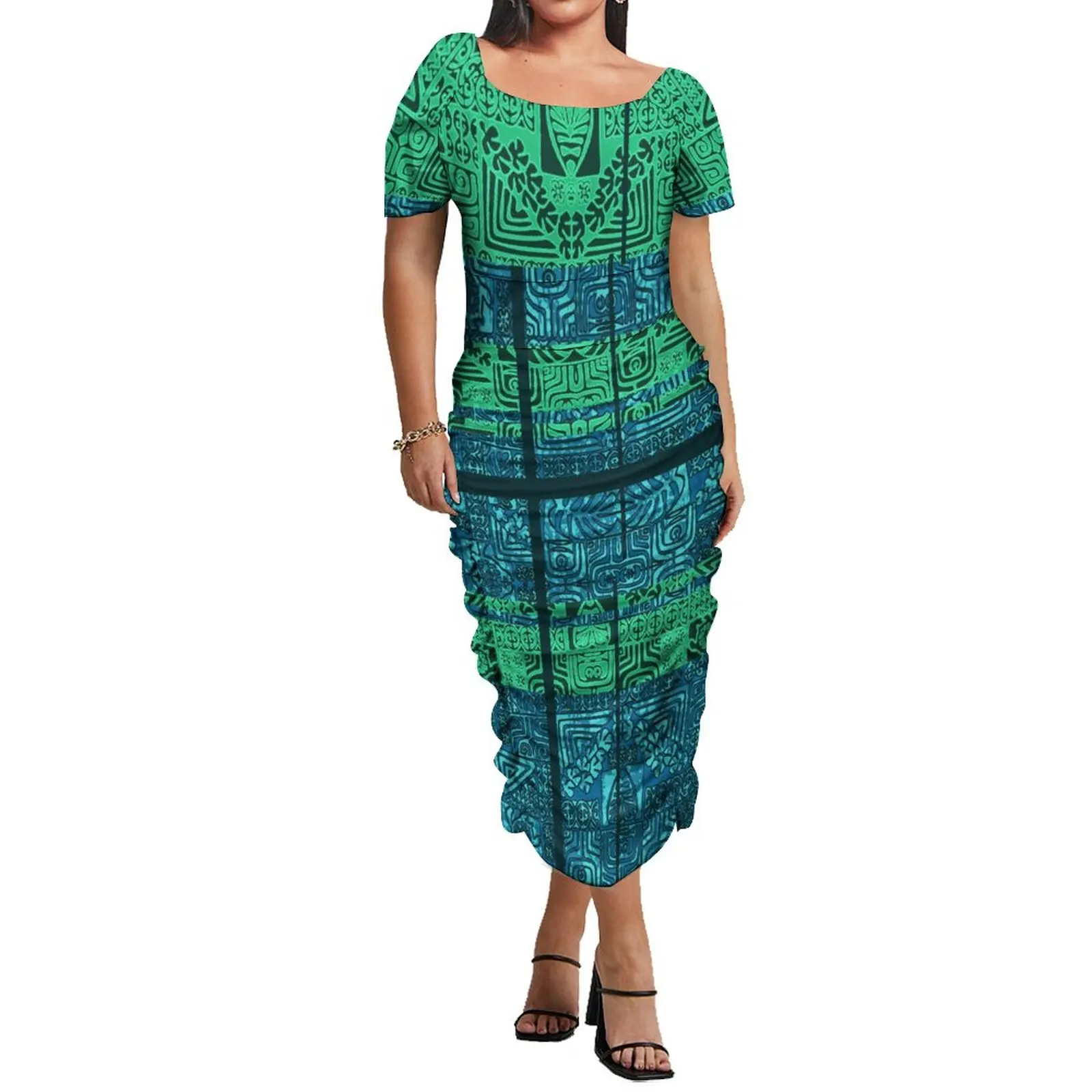 Hot Sale Customized Undefined Polynesian Clothing Women Elegant Bodycon ...