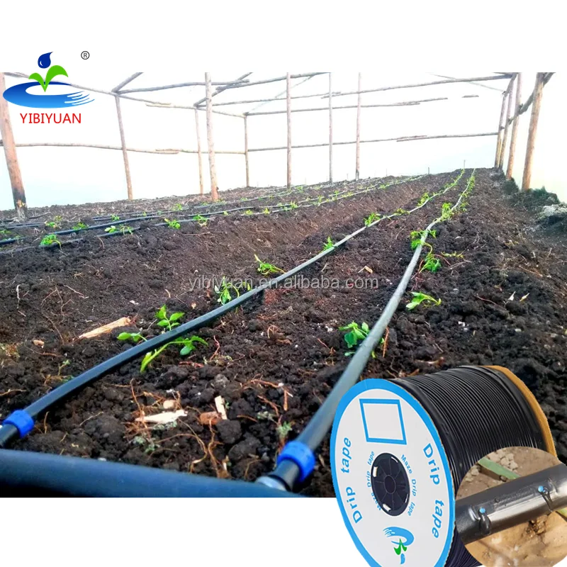 Farm System Drip Irrigation Hose 3000 Meters 0.4 O.6 mm One Hectare Pe Drip Tape for Irrigation 16mm 20cm 30cm 40cm Space