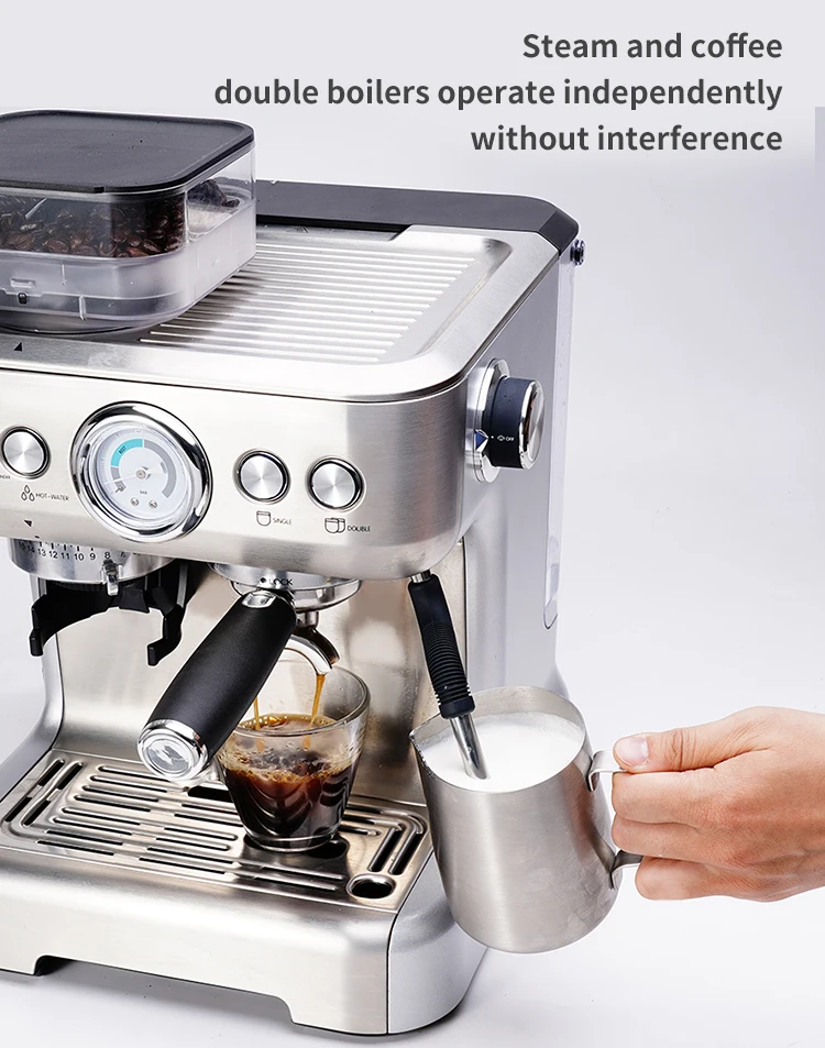 Stainless Steel Automatic Coffee Machine Home Espresso Machine With Grinder Buy Coffee