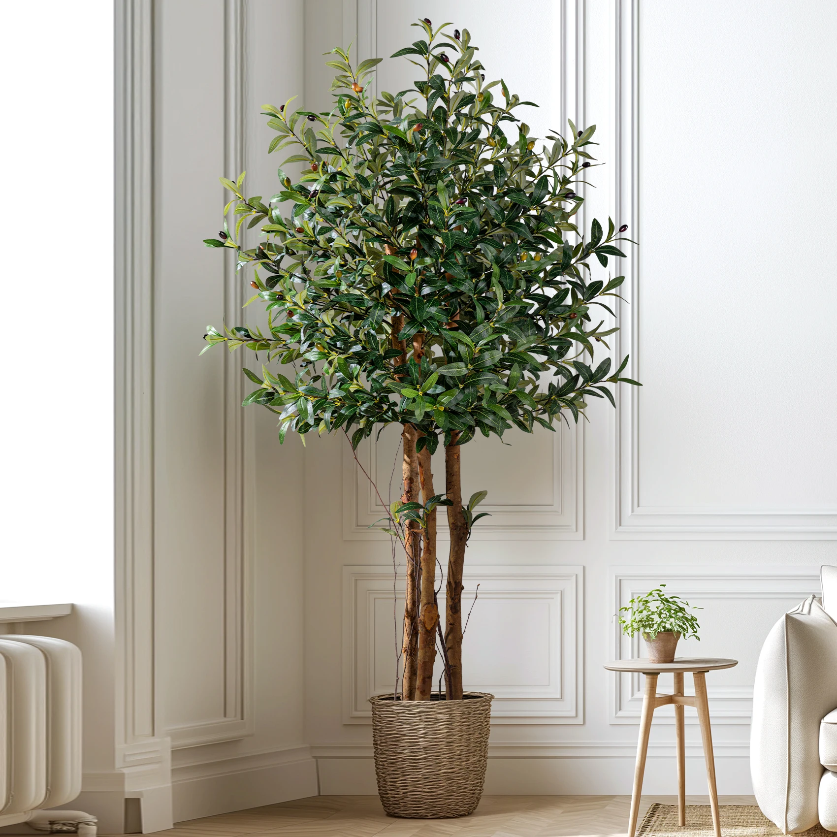 Wholesale High-End Large Olive Tree Potted Plant Artificial Outdoor Seasonal Arrangement for Landscape Home Hotel Decor