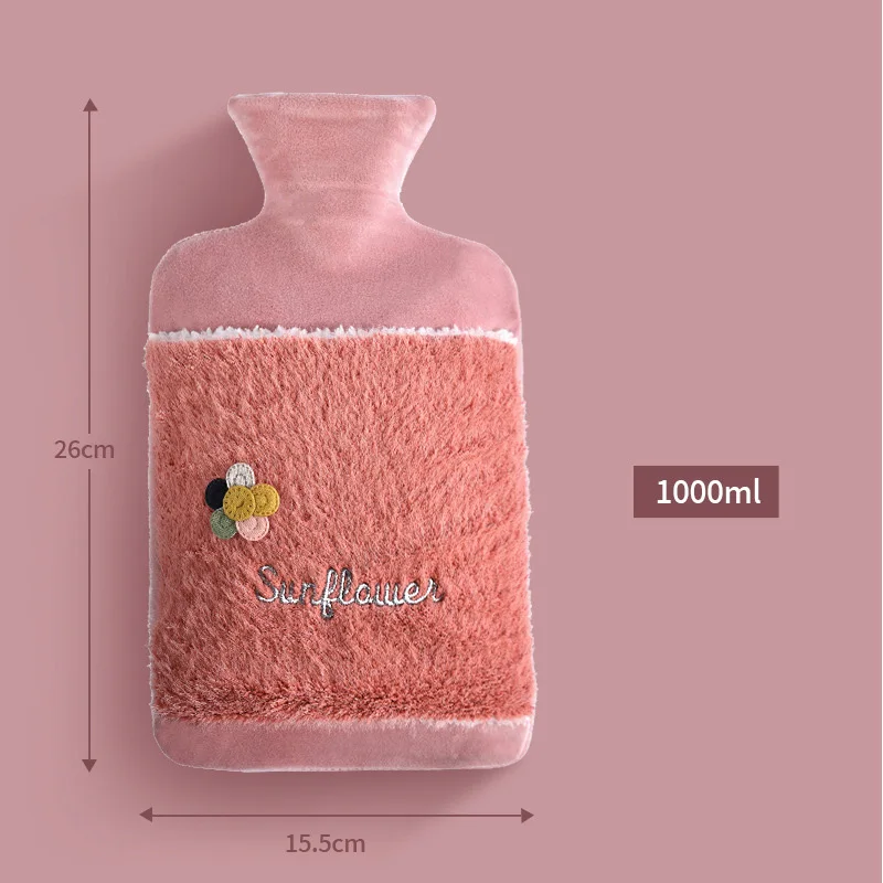 Cute Cartoon Water Bottles Hand Warmer Hot Water Bag Rubber Hot Water Bottle Random Color Send