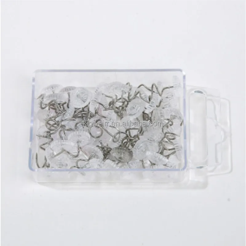 Hot Sale 100pcs Packing Clear Head Upholstery Fixed Fastener Twist Pins