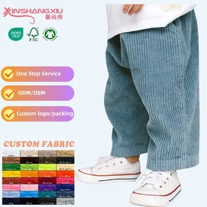 Hot Sale High Quality Cotton Corduroy Trousers Kids Harem Pants Solid Colors Printed Baby Pants for Children