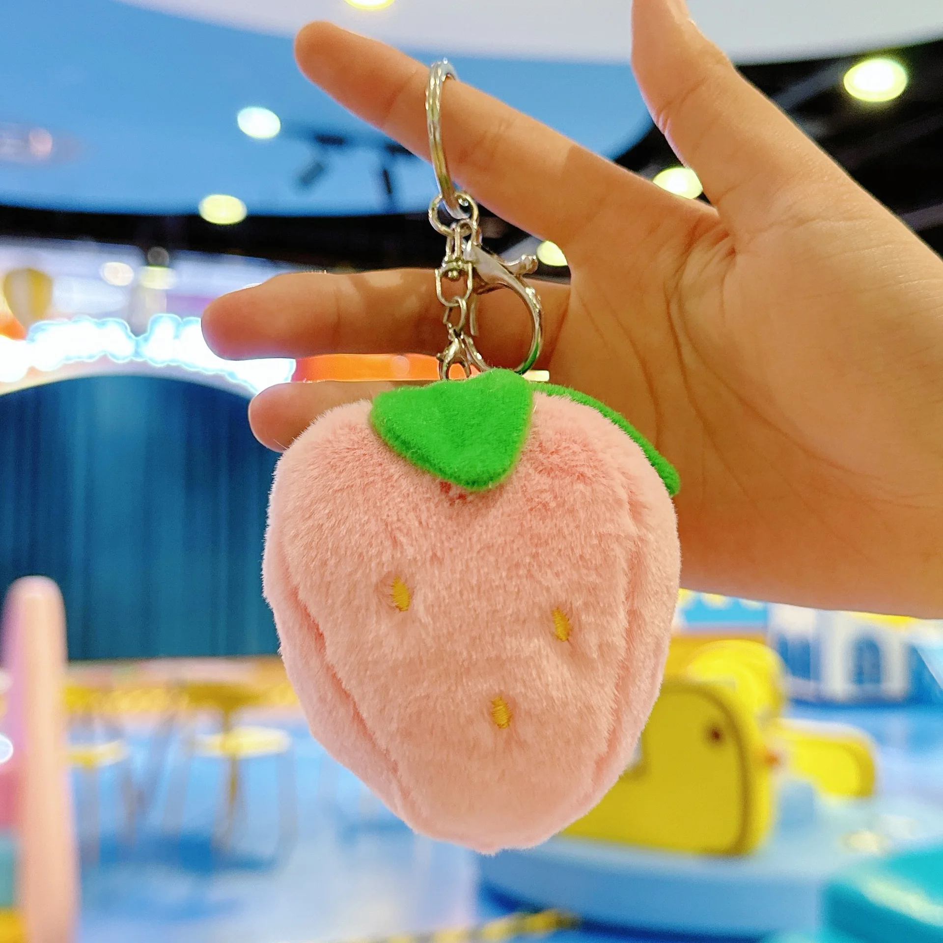 Cute Peluche Fruit Food Stuffed Strawberry Keychain Plush Soft