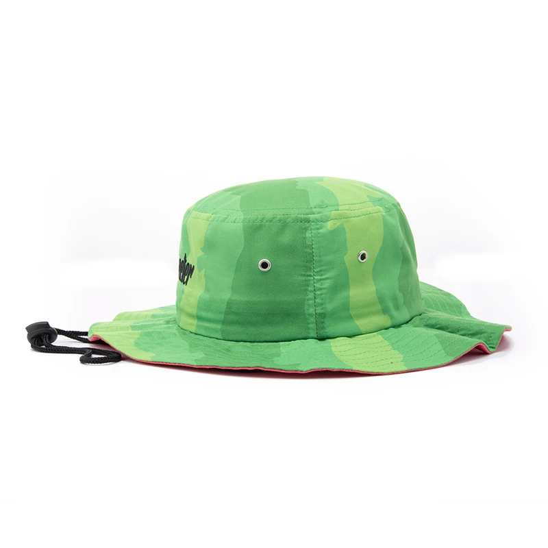 Outdoor String Boonie Bucket Hat Uv Sun Protection Wide Brim Custom
