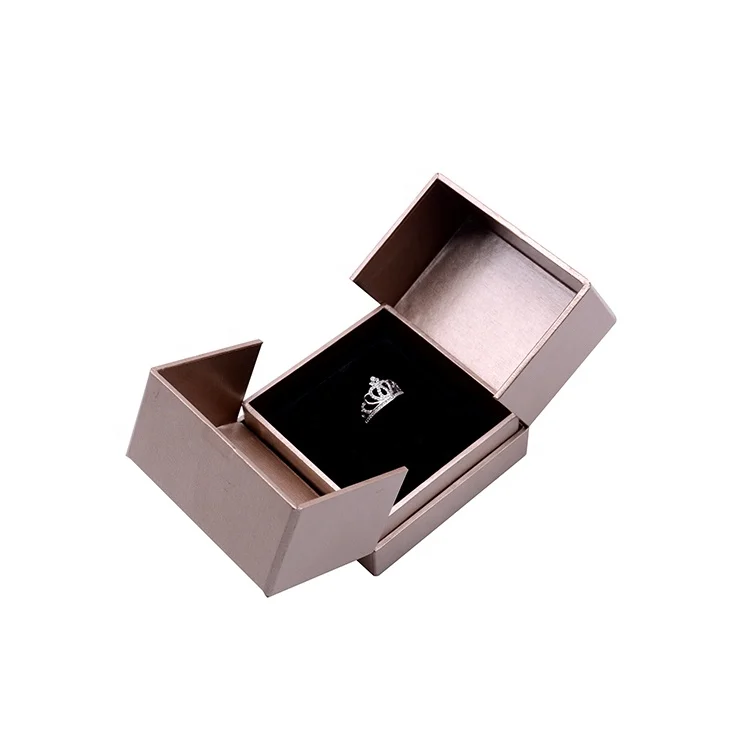 Wholesale Custom Logo custom size Jewelry Box Packaging Gift Paper Ring Box