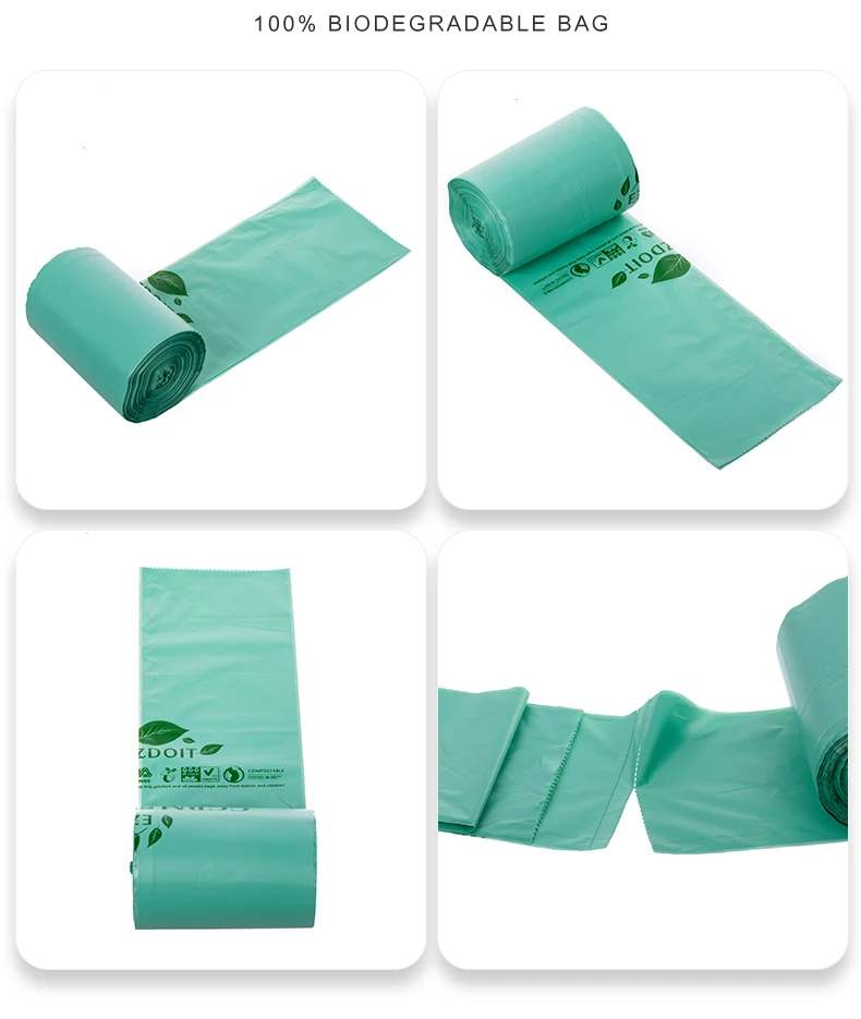 Wholesale 50l (13gallons) Green Garbage Bags (25 Pcs) Biodegradable