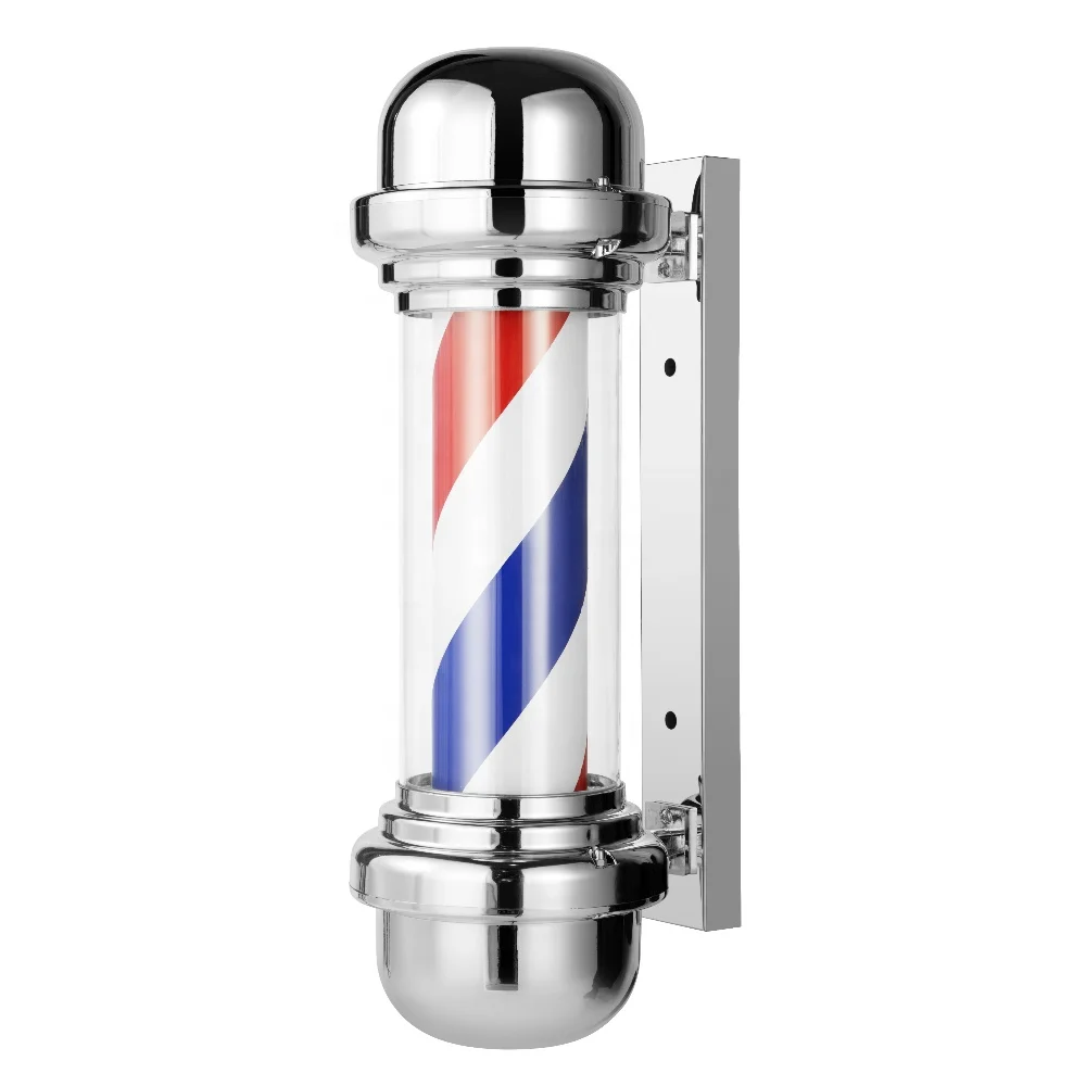 Black and White Barber Pole for Salon Shop Hair Barber Shop Equipment Durable Led Salon Pole for Sale