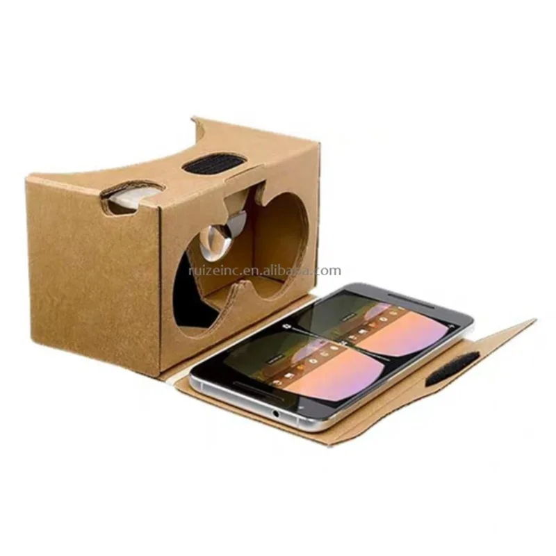 Customizable Cardboard Headset 3D Virtual Reality VR Glasses For Android iPhone Samsung Huawei Smart Phone Mobile Phones