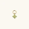 Trifoglio verde in oro 18 carati
