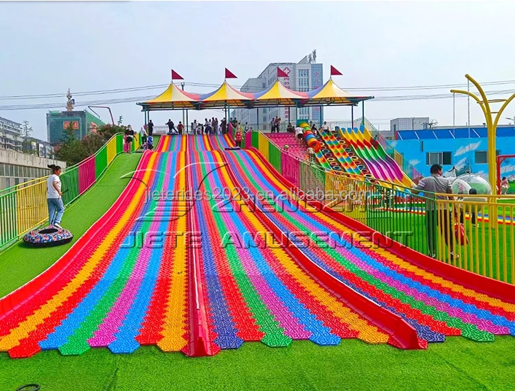 Playground Amusement Park Donut Glider Tire Rainbow Dry Snow Donut Slide For Outdoor Play For Adults and Child