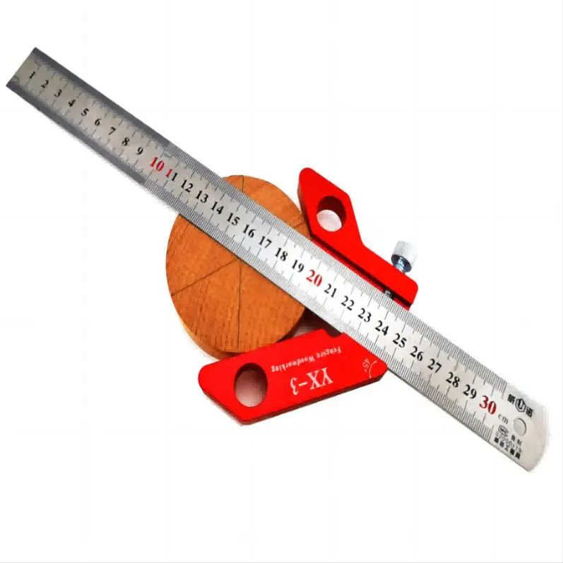 W-99 YX-3 Aluminium Alloy Carpenter 45 90 Degree Center Ruler Woodworking Marking Measure Line Tool square Center Scribe Finder
