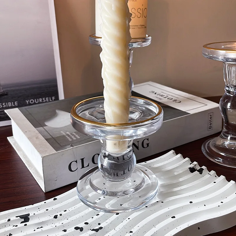 product simplify european crystal glass candle holder for candlestick candlestick holders wedding home decoration table candle holders-5