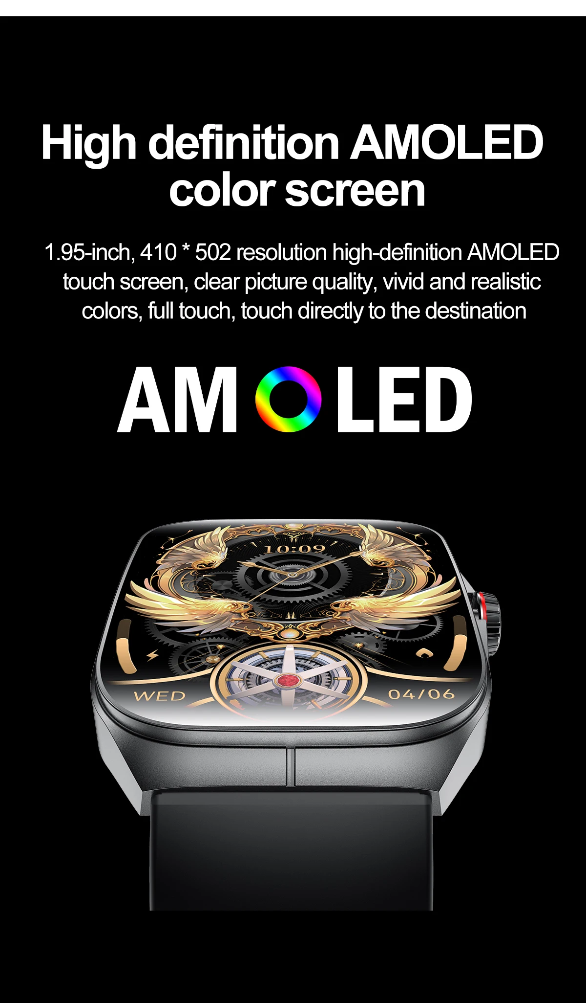 If you are searching for a supplier of a product with perfect quality control and highly competitive prices, which gives you an advantage in expanding your local market, then contact us now!  Competitive suppliers of  1.95Inch Amoled HK80 Smart Watch Women Health Voice Assistant BT Call IP68 Waterproof Rotating Crown Sports Smart Watch for Men