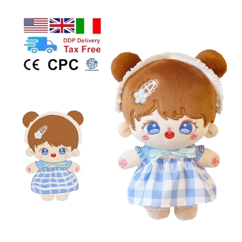 New Fashion Lovely Stand up Custom Small Plush top Hand-Made Dolls Custom Korean Sta