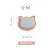 หน้าแมวเล็ก (พื้นหลังสีน้ำเงินขอบสีชมพู)