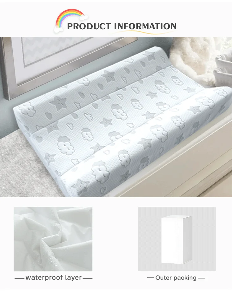 Non-slip Bottom Super Soft Bamboo Fiber Baby Changing Pad Cover for Newborn Baby factory