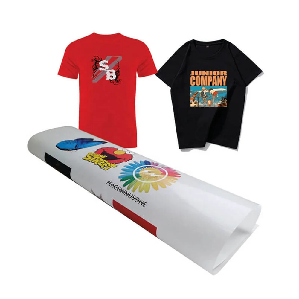 2022 Double Side Matte DTF Film Hot Peel Heat Transfer Film PET Film DTF 60cm 100m Prints for T Shirts Clothing