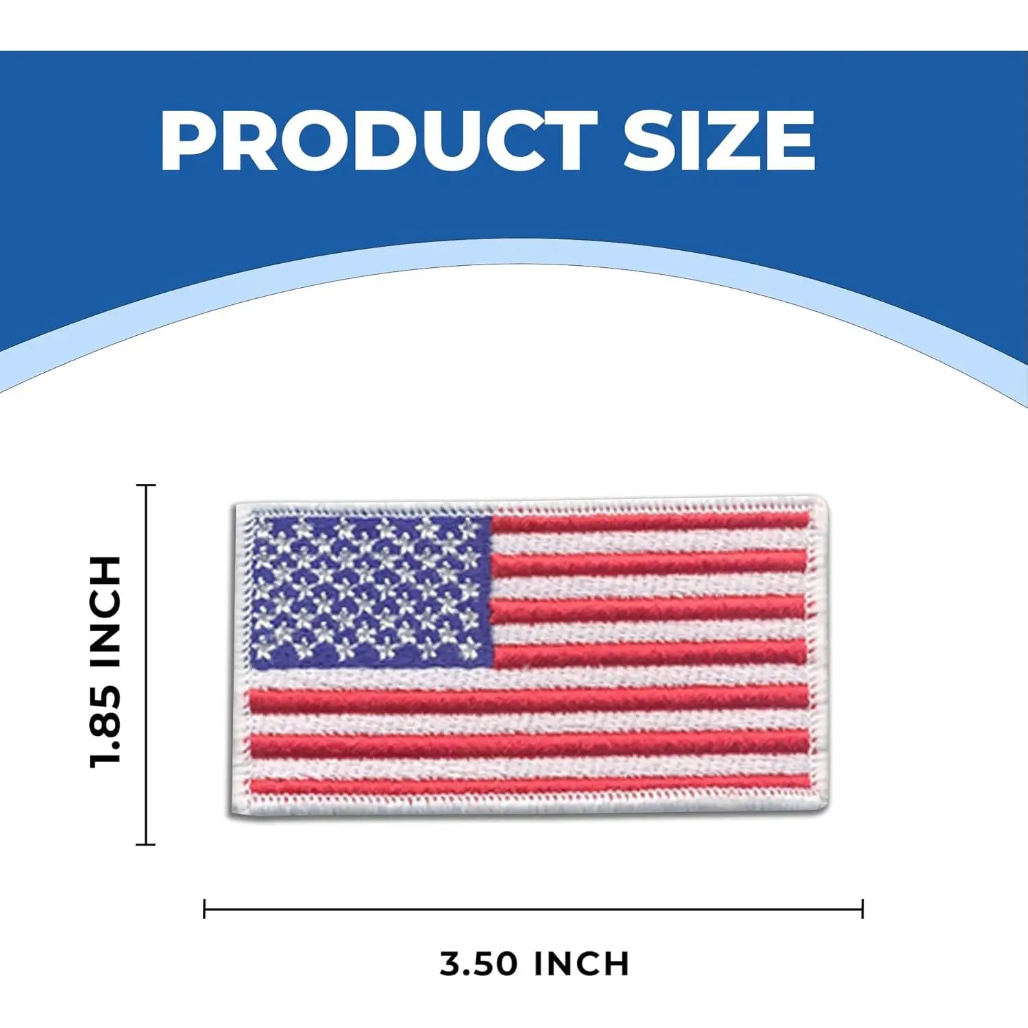 DigitEMB American Flag 3D Nonwoven Felt Patch 3.5 X 1.85 Inches Iron on Embroidered White Merrow Border 11 Pieces - Image 5