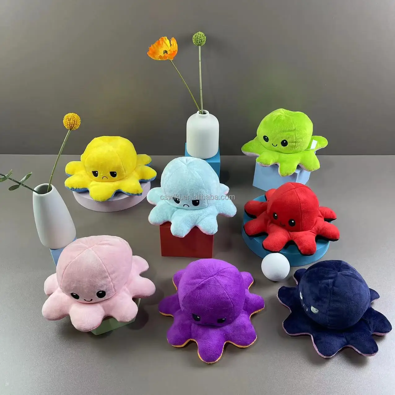 Creative 20cm Plush Animal Toy Octopus Flip Reversible Plush Octopus