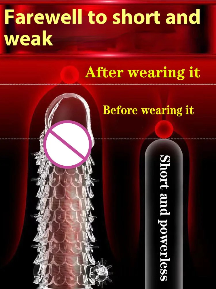 Sleeve Dragon scale Crystal delay reusable condom Crystal condom sleeve