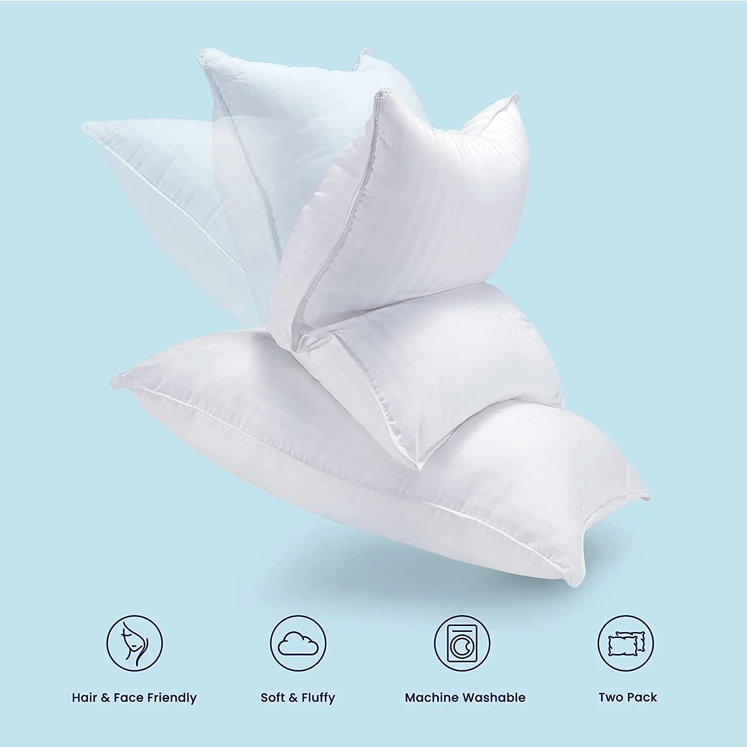 China Manufacturer Supply Luxury 1cm Stripe Pillow Low Moq 100 Sets