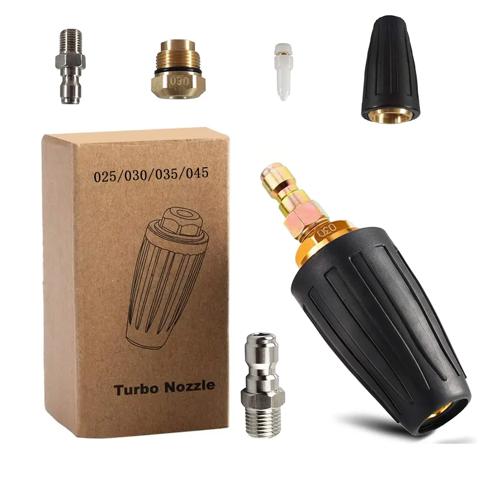 đầu Phun Turbo Xoay 4500 Psi Ống Nhanh 1/4 Phần Phụ Tùng Thiết Bị Làm Sạch Bằng Đồng Cho Máy Rửa Áp Lực Cao