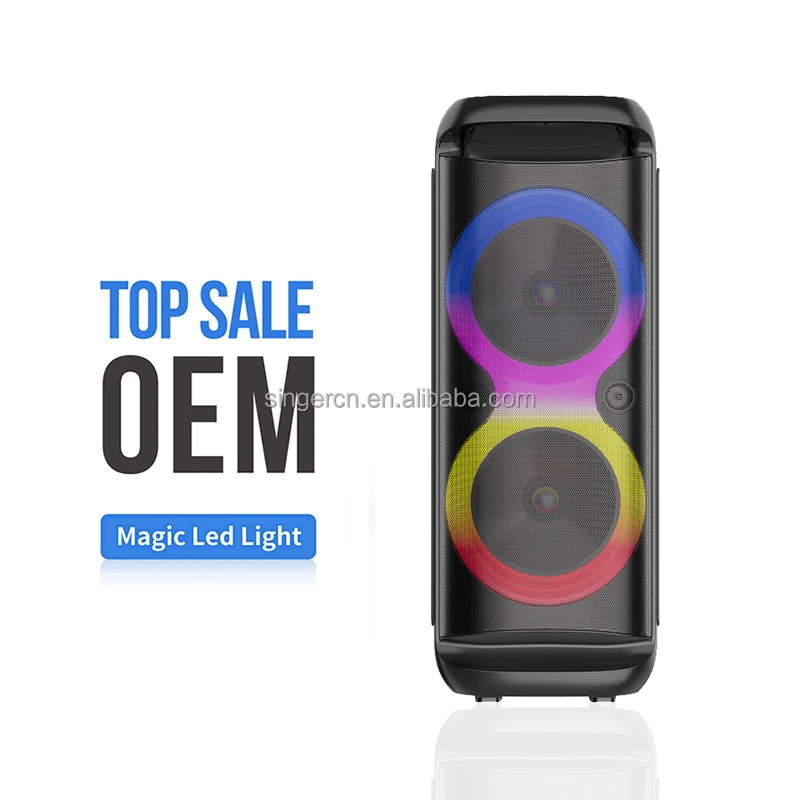 スピーカー・ウーファー Party Speaker Square Box Sing-e ZQS8288 Party Speaker - RGB Double 8-Inch Outdoor BT