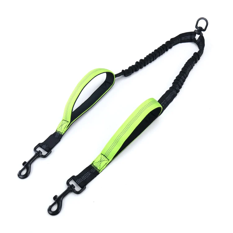 2 dog hands free bungee leash Touring bungee adjustable