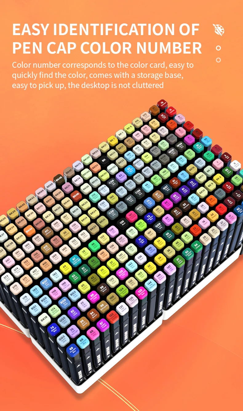 262 Colors Rotuladores Doble Punta Alcohol Permanent Markers Alcohol Ink Markers Brush Dual Tips